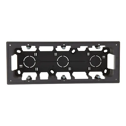 Коробка монтажная Simon 24 Harmonie трехместная накладная графит (2400753-038) Коробка монтажная Simon 24 Harmonie трехместная накладная графит (2400753-038)