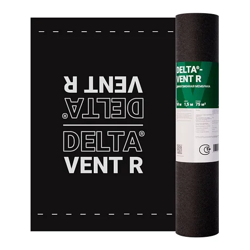Ветро-влагозащита для кровли/стен Delta Vent R 150 г/м2 75 кв.м Ветро-влагозащита для кровли/стен Delta Vent R 150 г/м2 75 кв.м