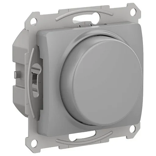 Диммер Systeme Electric Glossa встраиваемый алюминий поворотно-нажимной (GSL000323) Диммер Systeme Electric Glossa встраиваемый алюминий поворотно-нажимной (GSL000323)
