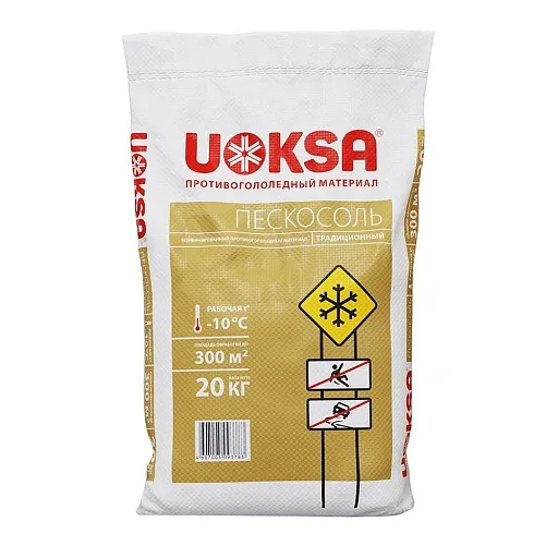 Реагент противогололедный Uoksa -10 °С 25 кг пескосоль