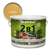 Антисептик Акватекс 2 в 1 биозащитный для дерева сосна 9 л Антисептик Акватекс 2 в 1 биозащитный для дерева сосна 9 л