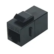 Проходной адаптер компьютерный Hyperline RJ45 8P8C CAT5e черный (444914)