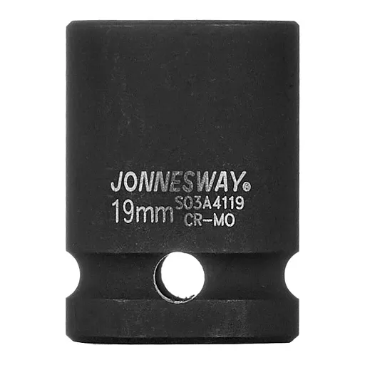 Головка торцевая ударная Jonnesway 1/2 для пневмоинструмента 19 мм (S03A4119) Головка торцевая ударная Jonnesway 1/2 для пневмоинструмента 19 мм (S03A4119)