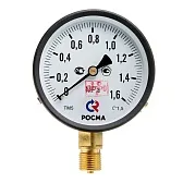 Манометр Росма радиальный 1/2 НР(ш) 16 бар d100 мм (6833) Манометр Росма радиальный 1/2 НР(ш) 16 бар d100 мм (6833)