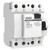 УЗО EKF Basic ВДT-40 40А 3P+N тип AC 100 мА 4,5 кА компактное (elcb-4-40-100e-sim)