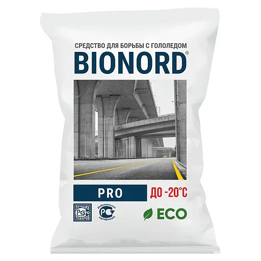 Реагент противогололедный Bionord Pro -20 °С 23 кг Реагент противогололедный Bionord Pro -20 °С 23 кг