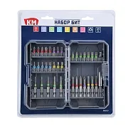 Набор бит КМ PH/PZ/SL/TORX/HEX/Tri-Wing 25/50 мм с магнитным держателем (37 шт.) (882127)