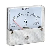 Амперметр аналоговый EKF PROxima AMA-801 80х80 мм IP20 100 А трансформаторное подключение на 5 модулей (ama-801-100)