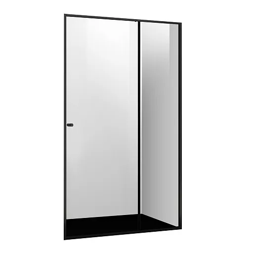 Душевая дверь раздвижная стекло прозрачное WasserKraft Dill 61S 100х120 см профиль черный (61S12)