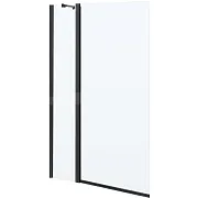 Шторка на ванну распашная 100х150х0,5 см профиль черный BelBagno Uno (UNO-V-11-100/150-C-NERO)