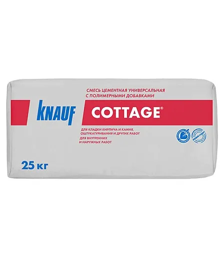 Смесь кладочная Knauf Коттедж серая 25 кг Смесь кладочная Knauf Коттедж серая 25 кг