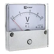 Вольтметр аналоговый EKF PROxima VMA-801 80х80 мм 300 В IP20 пластиковый белый (vma-801-300)