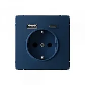 Розетка USB Systeme Electric ArtGallery встраиваемая аквамарин USB-A/ Type-C (SE GAL001132)
