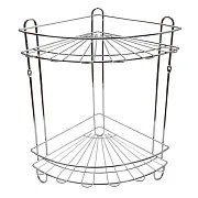 Полка для ванной Delphinium АЕ-435A угловая двухъярусная 222х335х222 мм нержавеющая сталь хром (101102) Полка для ванной Delphinium АЕ-435A угловая двухъярусная 222х335х222 мм нержавеющая сталь хром (101102)