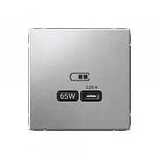 Розетка USB Systeme Electric ArtGallery встраиваемая алюминий Type-C (SE GAL000327) Розетка USB Systeme Electric ArtGallery встраиваемая алюминий Type-C (SE GAL000327)