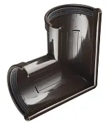 Угол желоба Docke Lux пластиковый d140 мм 90° шоколад RAL 8019 Угол желоба Docke Lux пластиковый d140 мм 90° шоколад RAL 8019