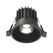 Светильник встраиваемый светодиодный черный 7 Вт 4000К IP20 Maytoni Round (DL058-7W4K-B)