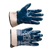Перчатки х/б нефтемаслостойкие с нитриловым покрытием Technogloves Скай Воркер синие/белые 10 (XL) (8553_10)