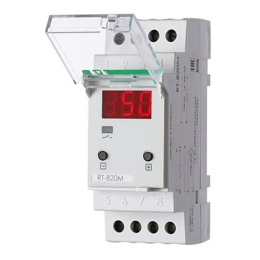 Реле контроля температуры модульное F&F RT-820M 230 В 16 А тип AC/DC (EA07.001.007) Реле контроля температуры модульное F&F RT-820M 230 В 16 А тип AC/DC (EA07.001.007)