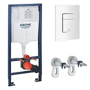 Инсталляция Grohe Rapid SL для подвесного унитаза с кнопкой белой (38772SH0) Инсталляция Grohe Rapid SL для подвесного унитаза с кнопкой белой (38772SH0)