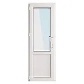 Металлопластиковая дверь VEKA 2050х800 мм алюминиевый порог белая левая стеклопакет Металлопластиковая дверь VEKA 2050х800 мм алюминиевый порог белая левая стеклопакет