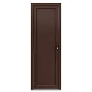 Металлопластиковая дверь VEKA 2050х600 мм алюминиевый порог коричневая правая глухая