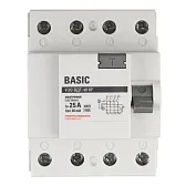 УЗО EKF Basic ВДТ-40 25А 3P+N тип AC 30 мА 4,5 кА (elcb-4-25-30e-sim)