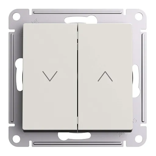 Выключатель жалюзи Systeme Electric AtlasDesign двухклавишный встраиваемый бежевый (ATN000219)