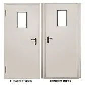 Дверь противопожарная Промет ДПС-EIS-60 со стеклом левая серый RAL 7035 950х2050 мм