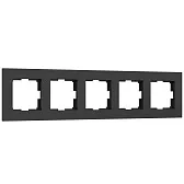 Рамка Werkel Slab пятиместная черная софт (a067785) Рамка Werkel Slab пятиместная черная софт (a067785)