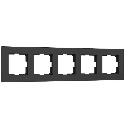 Рамка Werkel Slab пятиместная черная софт (a067785) Рамка Werkel Slab пятиместная черная софт (a067785)