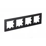 Рамка Systeme Electric AtlasDesign Nature четырехместная оникс (ATN312304)
