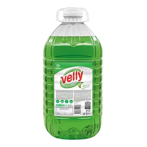 Средство Grass Velly для мытья посуды зеленое яблоко 5 л