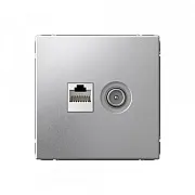 Розетка телевизионная/ компьютерная Systeme Electric ArtGallery встраиваемая алюминий TV/ RJ45 (GAL000389) Розетка телевизионная/ компьютерная Systeme Electric ArtGallery встраиваемая алюминий TV/ RJ45 (GAL000389)