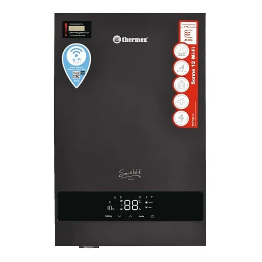 Котел электрический Thermex Sonne 12 Wi-Fi (12 кВт) 220/380 В одноконтурный (511703) Котел электрический Thermex Sonne 12 Wi-Fi (12 кВт) 220/380 В одноконтурный (511703)