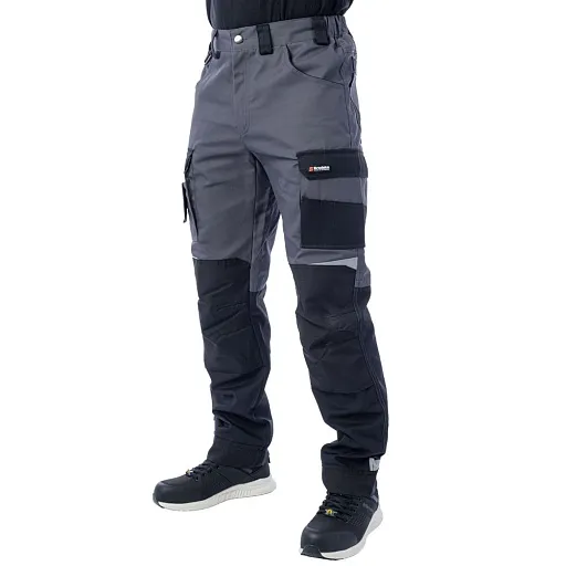 Брюки рабочие Brodeks KS302 54 рост 182-188 см серо-черные