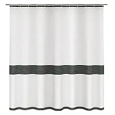Штора для ванны Fora Stone Black 1800х1800 мм полиэстер белая/черная (FOR-STN204BL) Штора для ванны Fora Stone Black 1800х1800 мм полиэстер белая/черная (FOR-STN204BL)