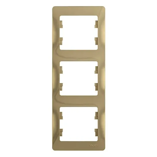 Рамка Systeme Electric Glossa трехместная титан (GSL000407) Рамка Systeme Electric Glossa трехместная титан (GSL000407)