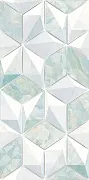 Плитка декор Alma Ceramica Невада голубая геометрия 01 500x249x7,5 мм