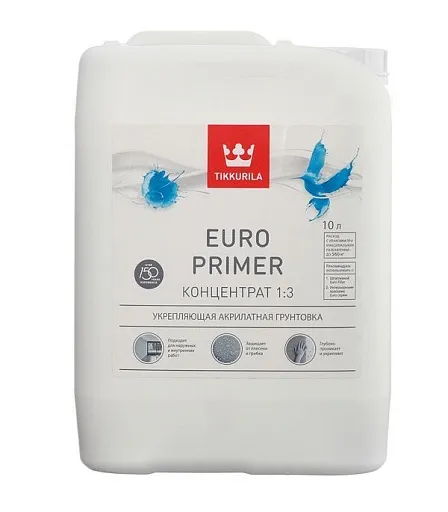 Грунт Tikkurila/Tikkivala Euro Primer 10 л концентрат 1:3 Грунт Tikkurila/Tikkivala Euro Primer 10 л концентрат 1:3