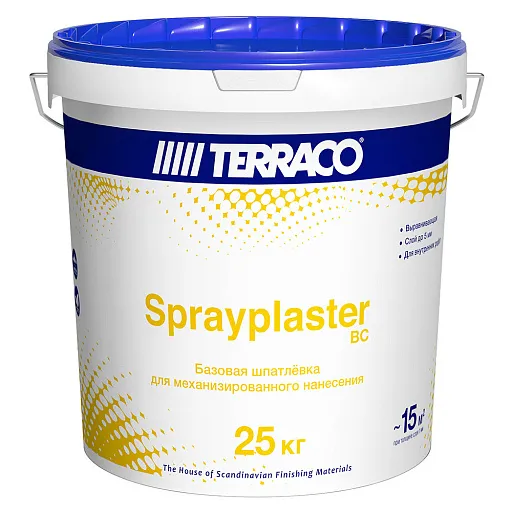 Шпатлевка базовая Terraco Sprayplaster BC 25 кг Шпатлевка базовая Terraco Sprayplaster BC 25 кг