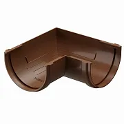 Угол желоба пластиковый d120 мм 90° Docke Standard светло-коричневый RAL 8017 Угол желоба пластиковый d120 мм 90° Docke Standard светло-коричневый RAL 8017