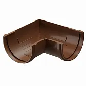 Угол желоба пластиковый d120 мм 90° Docke Standard светло-коричневый RAL 8017 Угол желоба пластиковый d120 мм 90° Docke Standard светло-коричневый RAL 8017