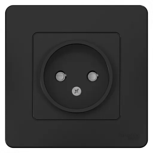 Розетка Systeme Electric Blanca встраиваемая антрацит без заземления со шторками (BLNRS000116) Розетка Systeme Electric Blanca встраиваемая антрацит без заземления со шторками (BLNRS000116)