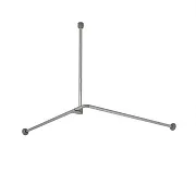 Карниз для ванной WasserKraft 90х90 см сборный Г-образный алюминий хром (SC-469090) Карниз для ванной WasserKraft 90х90 см сборный Г-образный алюминий хром (SC-469090)