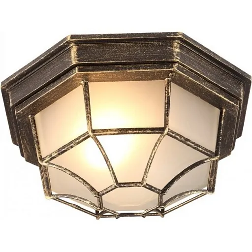 Светильник садово-парковый потолочный Arte Lamp Pegasus черно-золотой E27 60 Вт IP44 (A3121PF-1BN) Светильник садово-парковый потолочный Arte Lamp Pegasus черно-золотой E27 60 Вт IP44 (A3121PF-1BN)