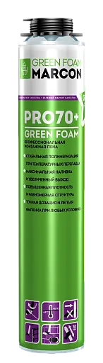Пена монтажная MARCON PRO 70+ GREEN FOAM профессиональная всесезонная 750 мл Пена монтажная MARCON PRO 70+ GREEN FOAM профессиональная всесезонная 750 мл