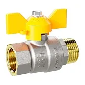 Кран шаровой газовый LD Pride 1 1/4 ВР(г) х 1 1/4 НР(ш) бабочка (LD 47.121.2.32.M02 GAS)