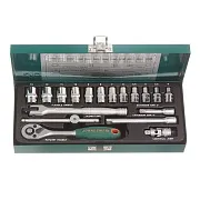 Набор торцевых головок с трещоткой Jonnesway 1/4" (S04H2118S) (18 шт.) Набор торцевых головок с трещоткой Jonnesway 1/4" (S04H2118S) (18 шт.)