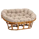Диван садовый из ротанга TetСhair Mamasan медовый/меланж 1690х1020х800 мм с подушкой (25868) Диван садовый из ротанга TetСhair Mamasan медовый/меланж 1690х1020х800 мм с подушкой (25868)